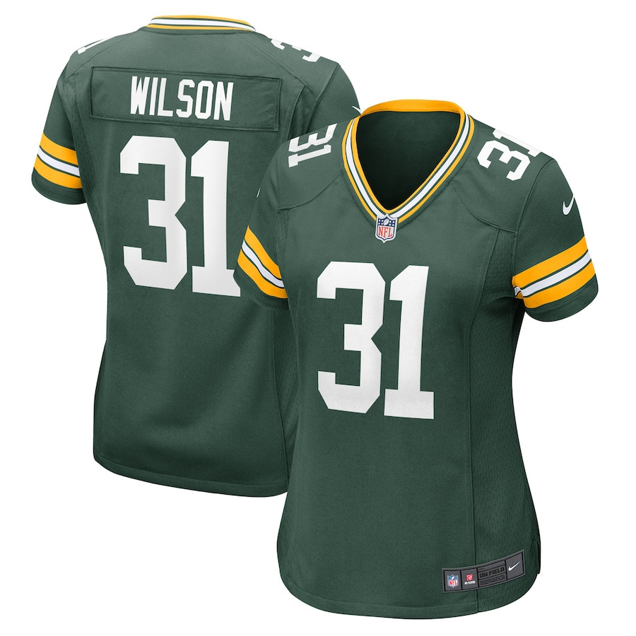 Emanuel Wilson 31 Green Bay Packers Women's Game Jersey - Green JS2970 Saliibo