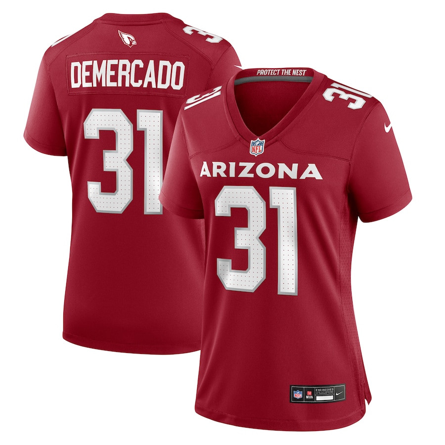 Emari Demercado 31 Arizona Cardinals Women's Game Jersey - Cardinal JS1195 Saliibo