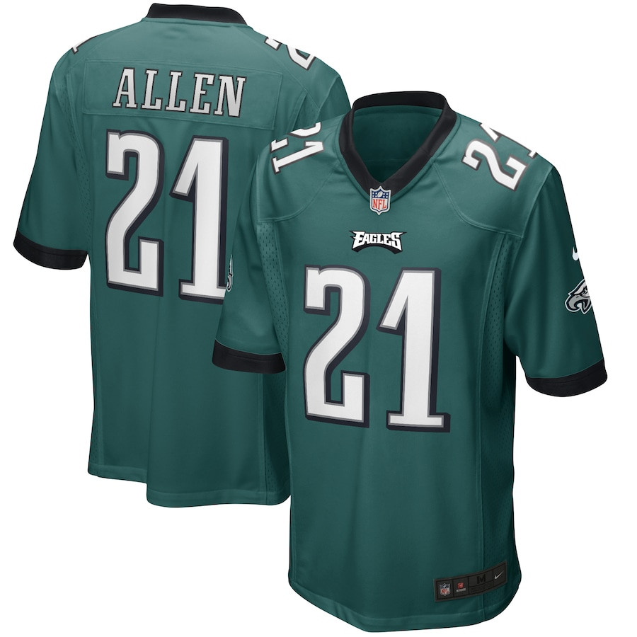 Eric Allen 21 Philadelphia Eagles Men Game Retired Jersey - Midnight Green JS8138 Saliibo