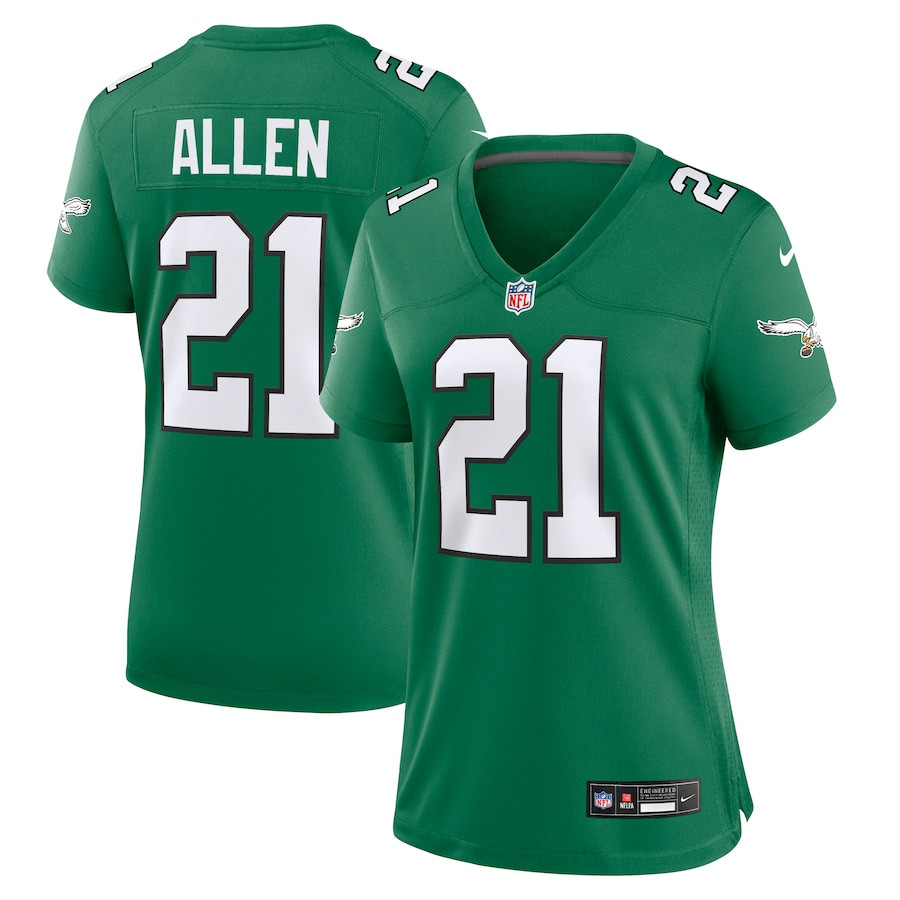 Eric Allen 21 Philadelphia Eagles Women's Alternate Game Jersey - Kelly Green JS3793 Saliibo