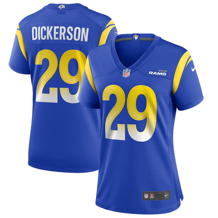 Eric Dickerson 29 Los Angeles Rams Women Game Retired Jersey - Royal JS2344 Saliibo