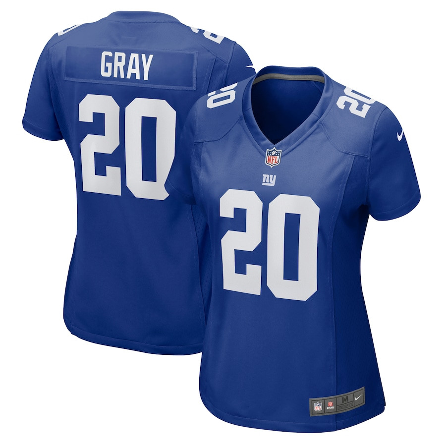 Eric Gray 20 New York Giants Women's Game Jersey - Royal JS8982 Saliibo