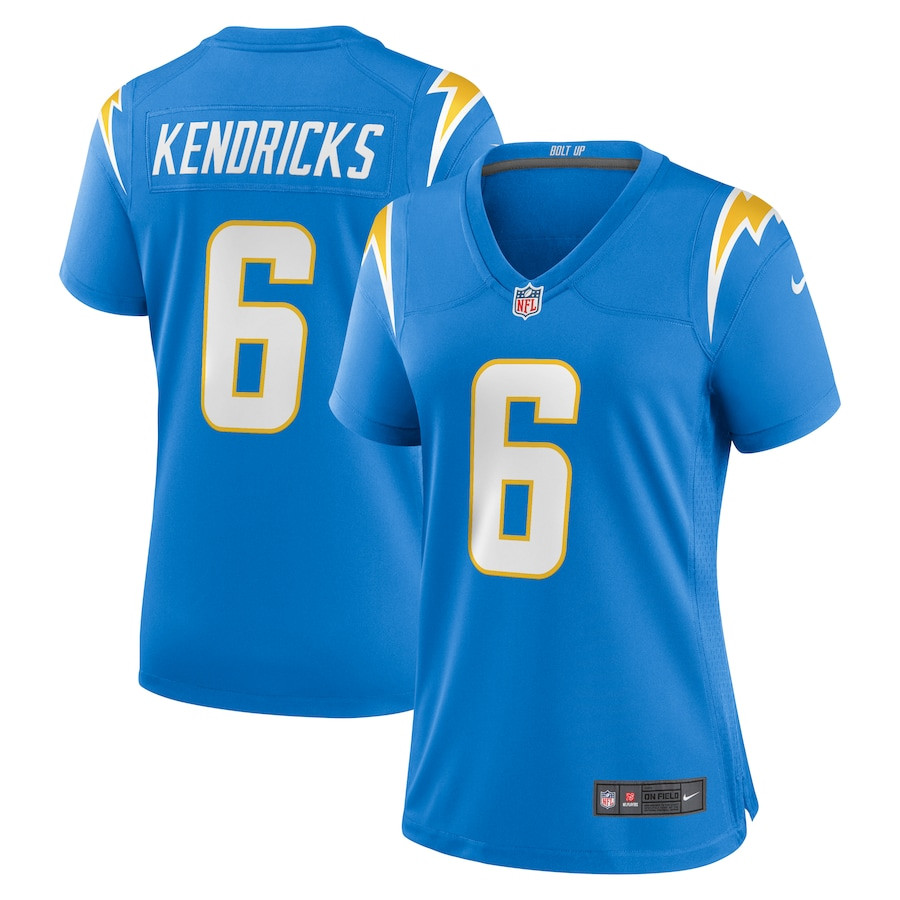Eric Kendricks 6 Los Angeles Chargers Women Game Jersey - Powder Blue JS5120 Saliibo