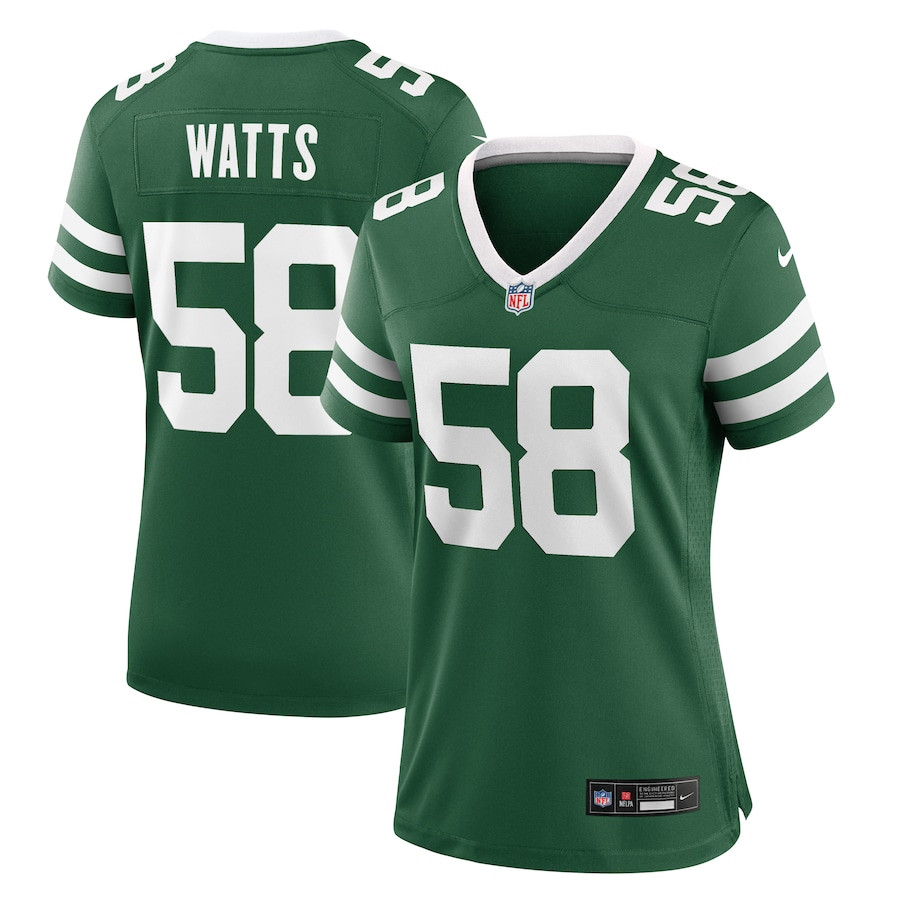 Eric Watts 58 New York Jets Women's Team Game Jersey - Legacy Green JS8538 Saliibo