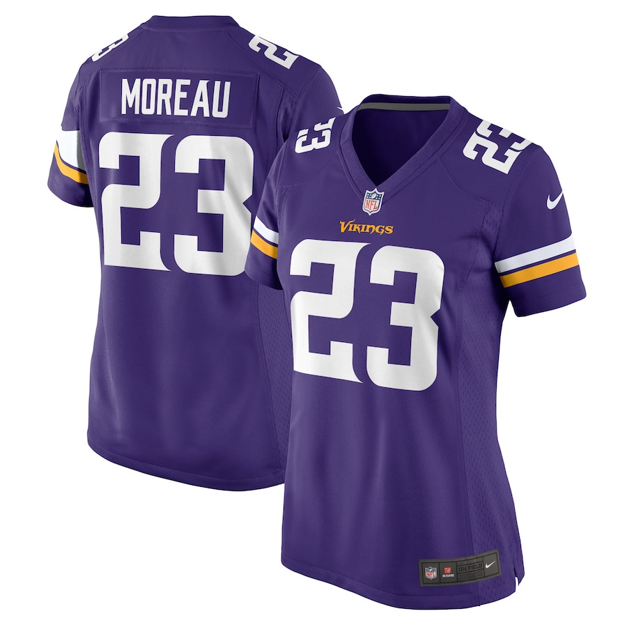 Fabian Moreau 23 Minnesota Vikings Women's Game Jersey - Purple JS6778 Saliibo