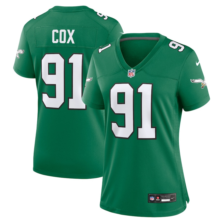 Fletcher Cox 91 Philadelphia Eagles Women's Alternate Game Jersey - Kelly Green JS7951 Saliibo