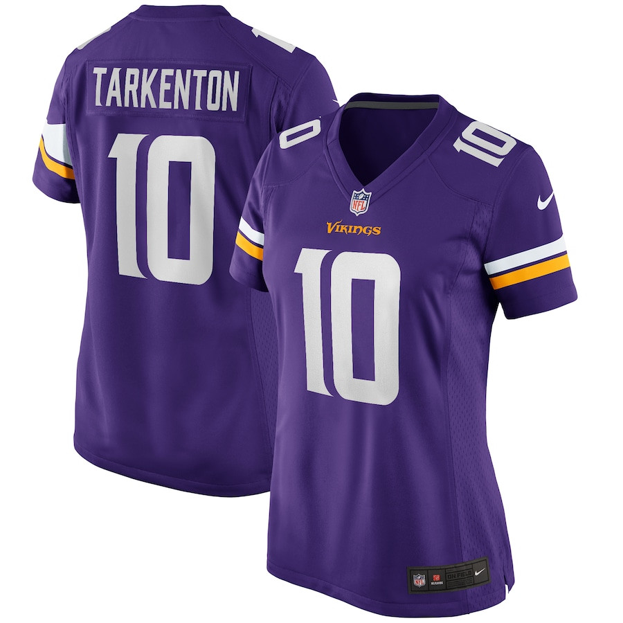Fran Tarkenton 10 Minnesota Vikings Women Game Retired Jersey - Purple JS1398 Saliibo