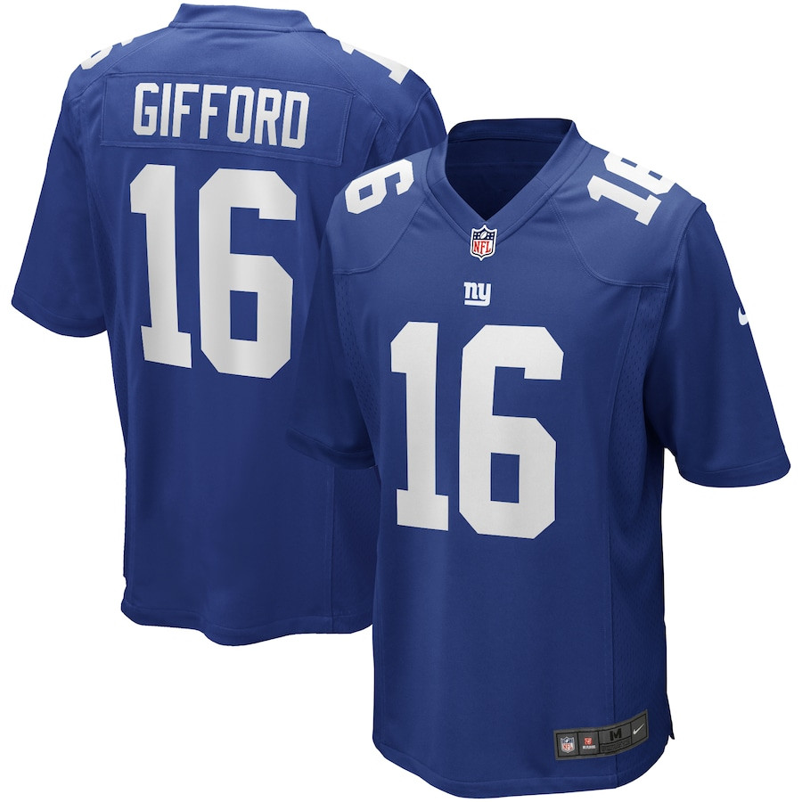 Frank Gifford 16 New York Giants Men Game Retired Jersey - Royal JS8542 Saliibo