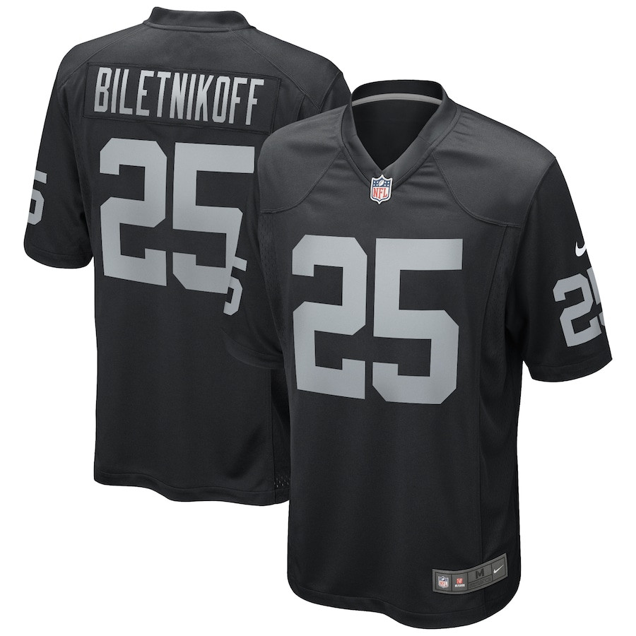 Fred Biletnikoff 25 Las Vegas Raiders Men Game Retired Jersey - Black JS6305 Saliibo