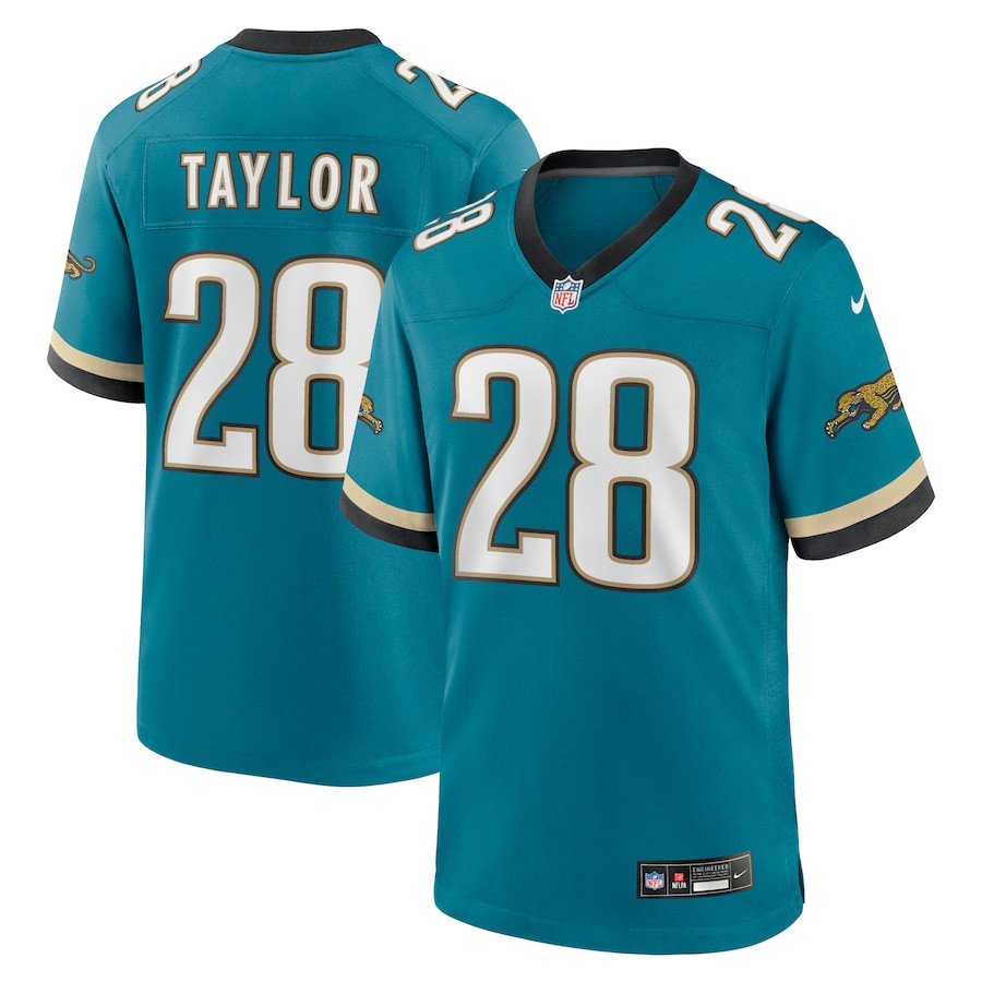 Fred Taylor 28 Jacksonville Jaguars Prowler Throwback Player Game Men Jersey - Teal JS4424 Saliibo