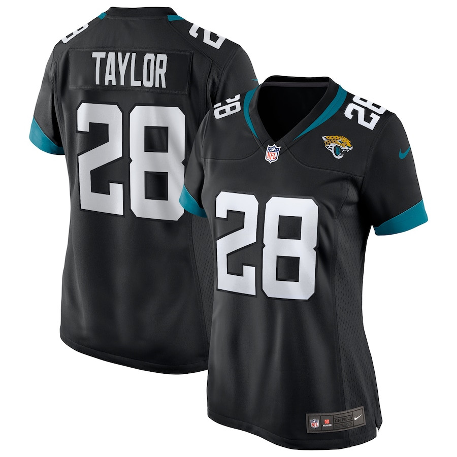Fred Taylor 28 Jacksonville Jaguars Women Game Retired Jersey - Black JS1378 Saliibo