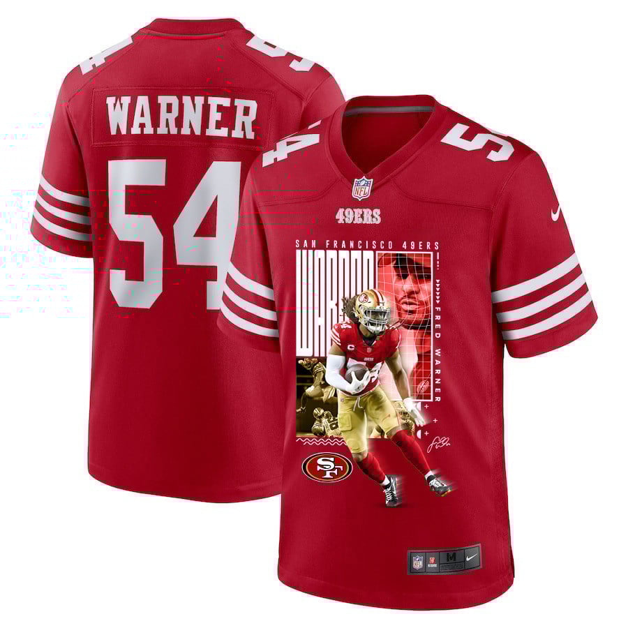 Fred Warner 54 San Francisco 49ers All-Pro Fred Game Men Jersey - Scarlet JS8107 Saliibo