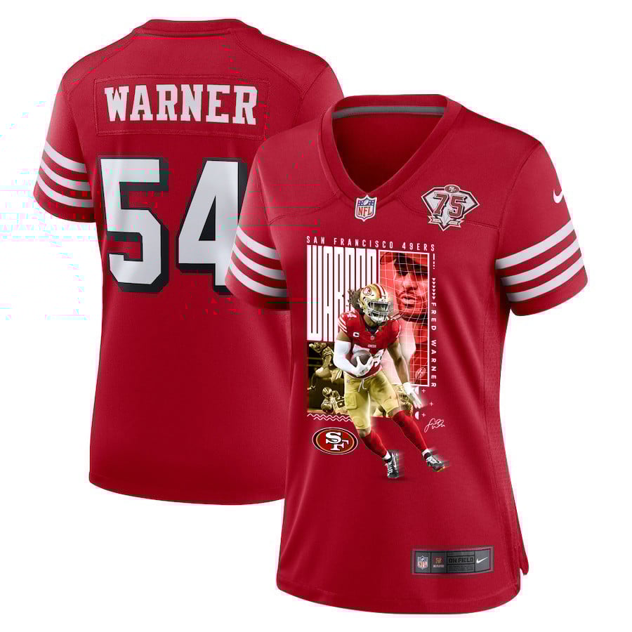 Fred Warner 54 San Francisco 49ers All-Pro Fred Women Game Jersey - Scarlet JS2184 Saliibo