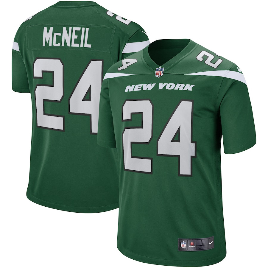 Freeman McNeil 24 New York Jets Men Game Retired Jersey - Gotham Green JS5601 Saliibo