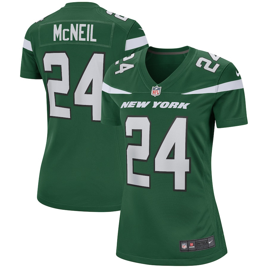 Freeman McNeil 24 New York Jets Women Game Retired Jersey - Gotham Green JS1497 Saliibo
