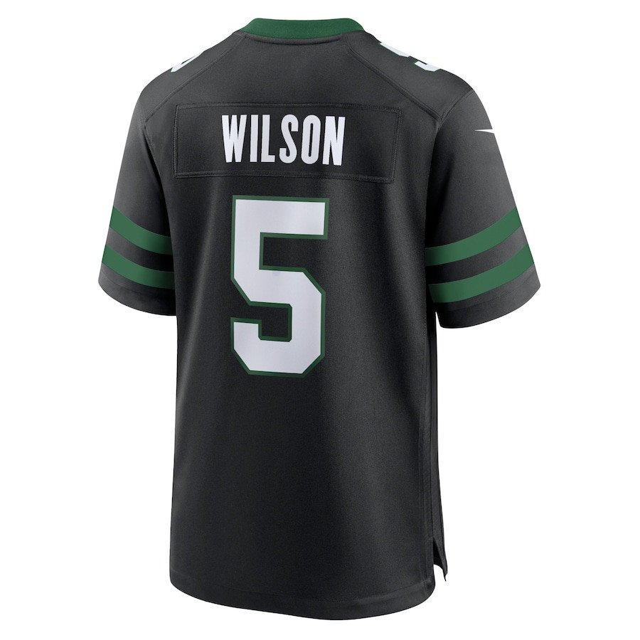 Garrett Wilson 5 New York Jets Alternate Game Jersey - Men, Legacy Black JS1292 Saliibo - Image 3