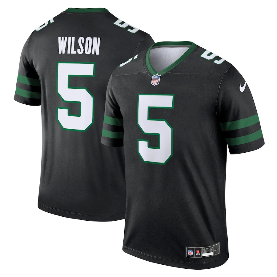 Garrett Wilson 5 New York Jets Alternate Legend Jersey - Men, Legacy Black JS8482 Saliibo