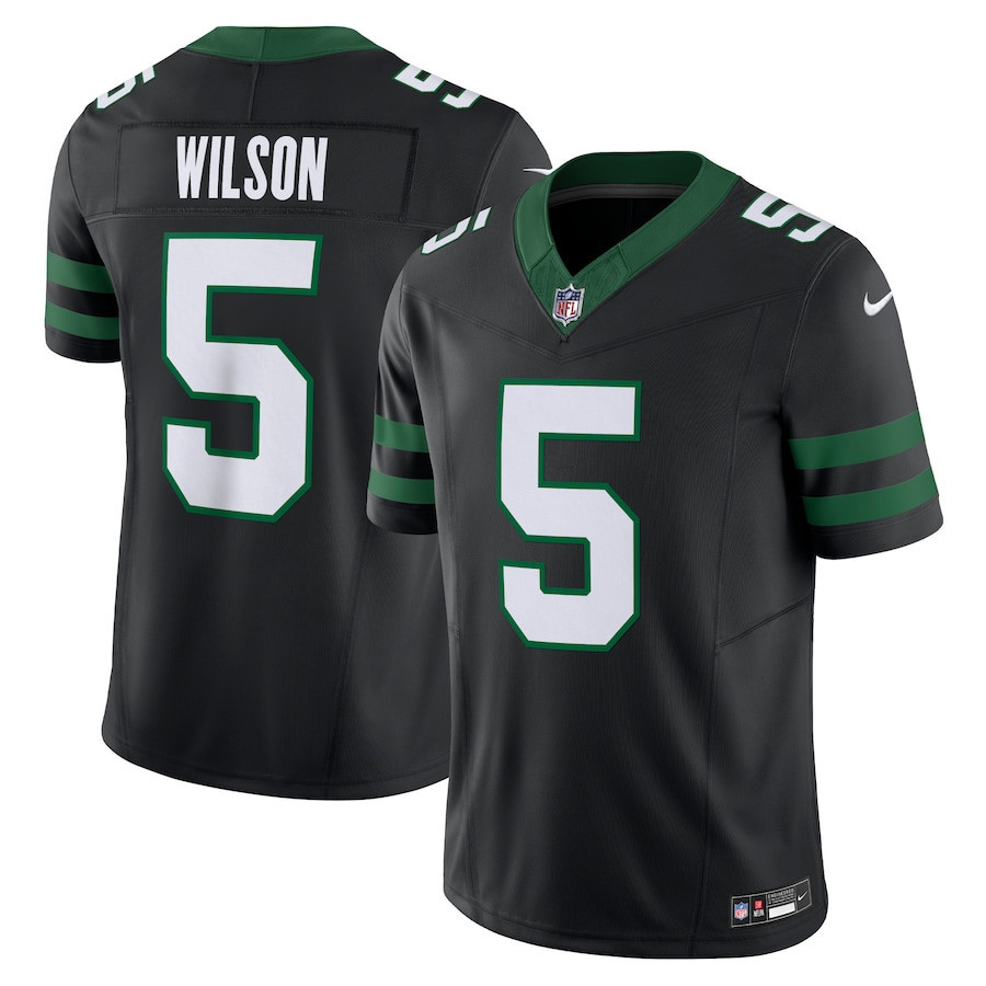Garrett Wilson 5 New York Jets Alternate Vapor F.U.S.E. Limited Jersey - Legacy Black JS9819 Saliibo