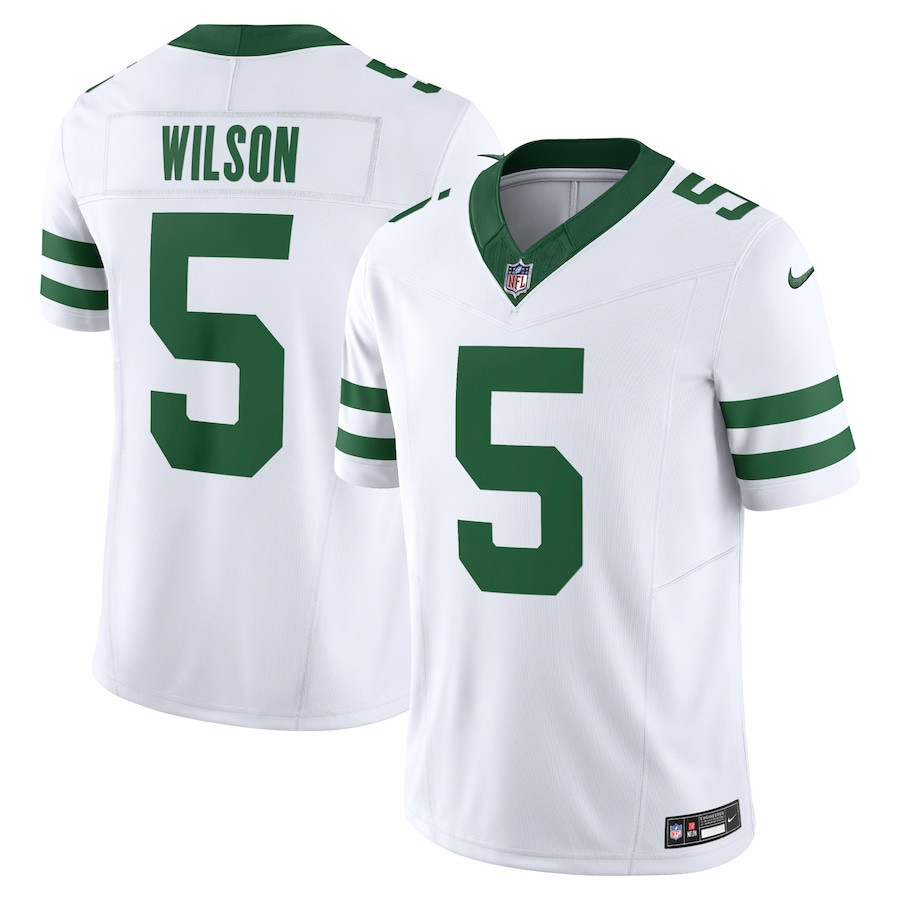 Garrett Wilson 5 New York Jets Alternate Vapor F.U.S.E. Limited Jersey - Men, Legacy White JS4684 Saliibo
