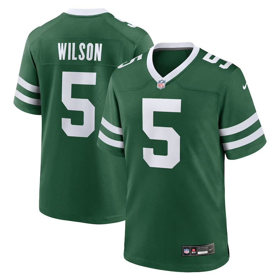 Garrett Wilson 5 New York Jets Game Men Jersey - Legacy Green JS1897 Saliibo