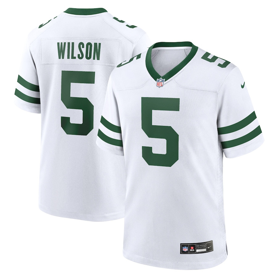 Garrett Wilson 5 New York Jets Game Men Jersey - Legacy White JS6620 Saliibo