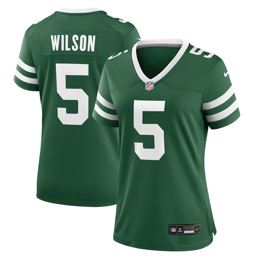 Garrett Wilson 5 New York Jets Game Women Jersey - Legacy Green JS9429 Saliibo