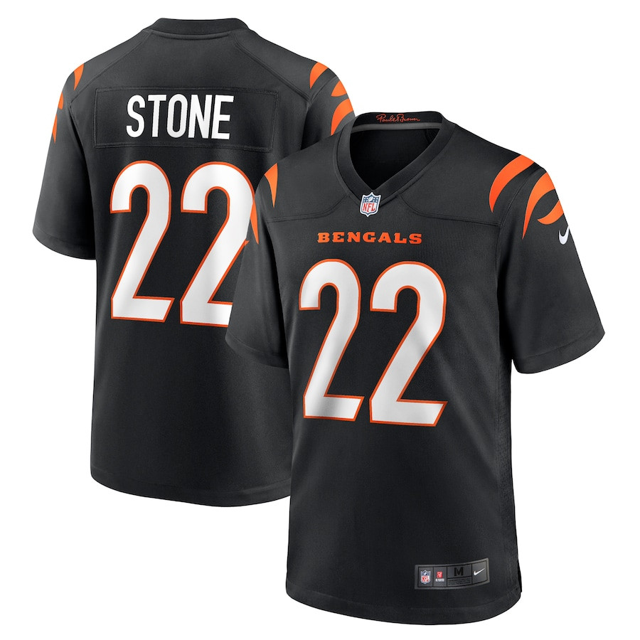 Geno Stone 22 Cincinnati Bengals Game Men Jersey - Black JS5943 Saliibo