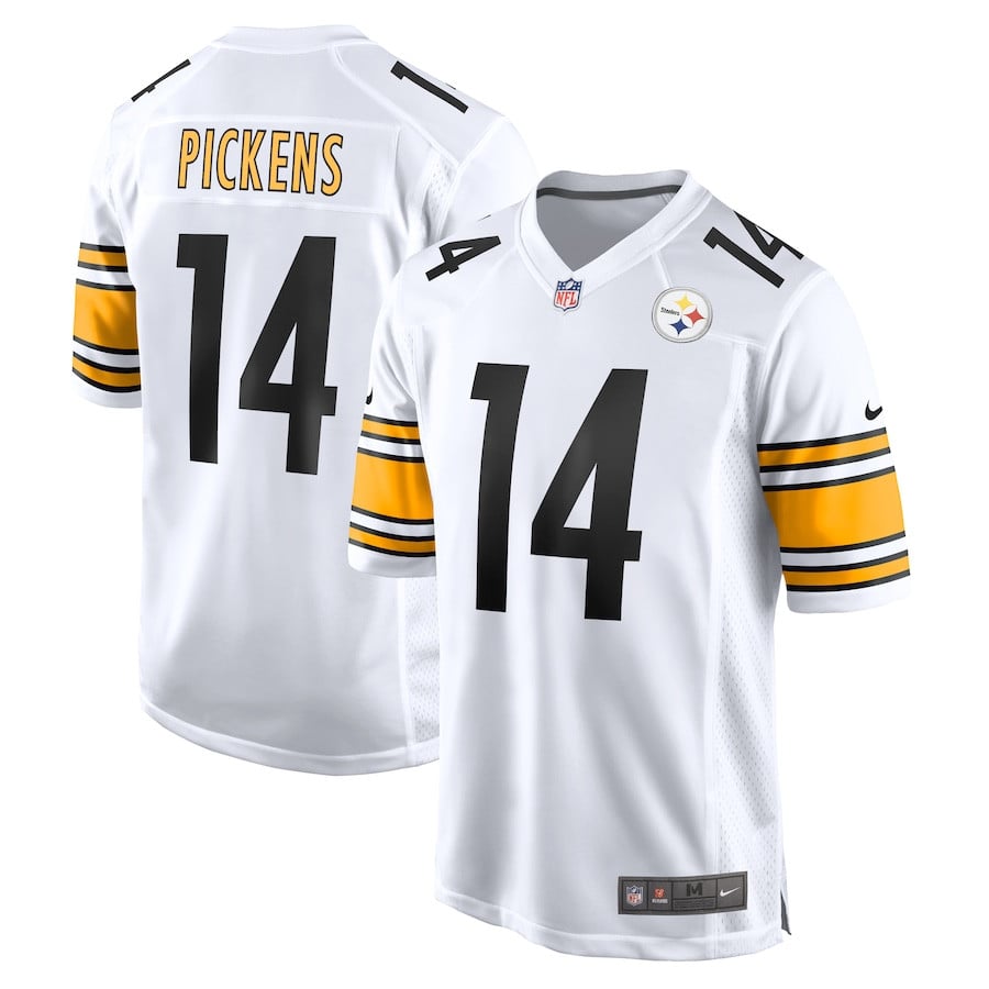 George Pickens 14 Pittsburgh Steelers Men Game Jersey - White JS3520 Saliibo