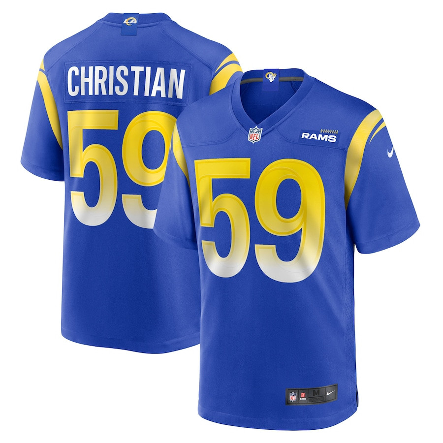 Geron Christian 59 Los Angeles Rams Team Game Men Jersey - Royal JS5965 Saliibo