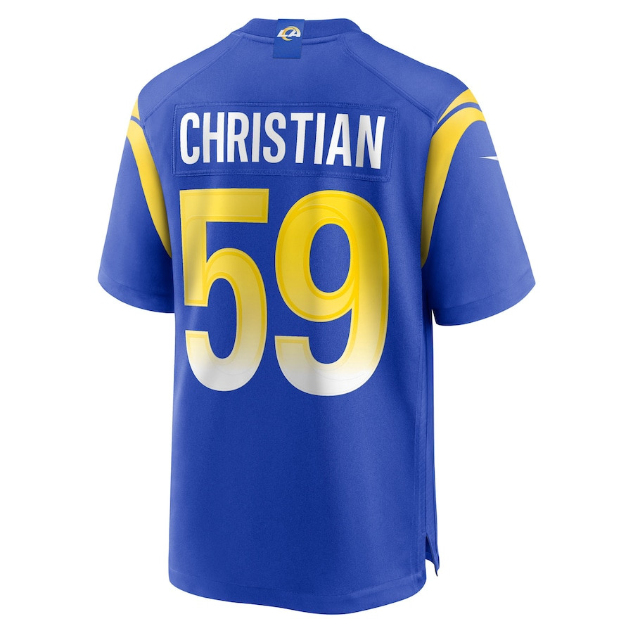 Geron Christian 59 Los Angeles Rams Team Game Men Jersey - Royal JS5965 Saliibo - Image 3