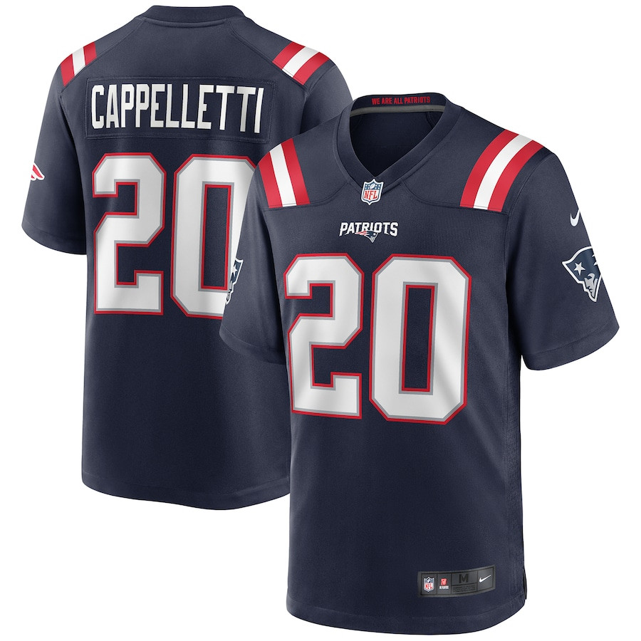 Gino Cappelletti 20 New England Patriots Men Game Retired Jersey - Navy JS2661 Saliibo