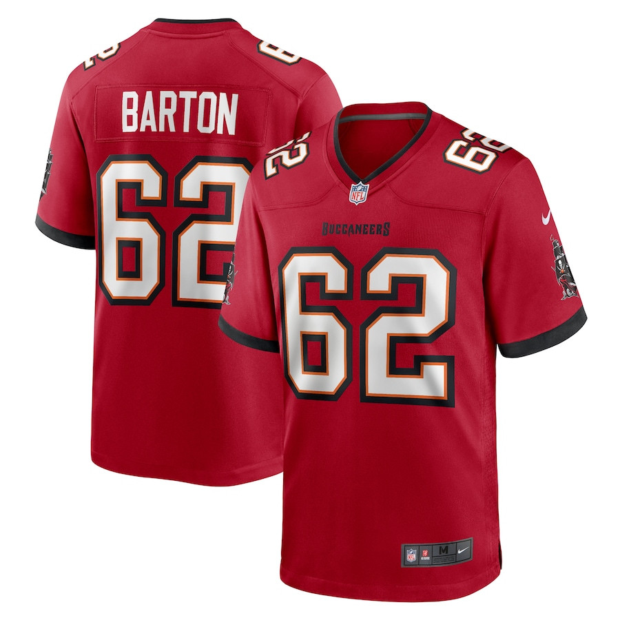 Graham Barton 62 Tampa Bay Buccaneers Game Men Jersey - Red JS2271 Saliibo