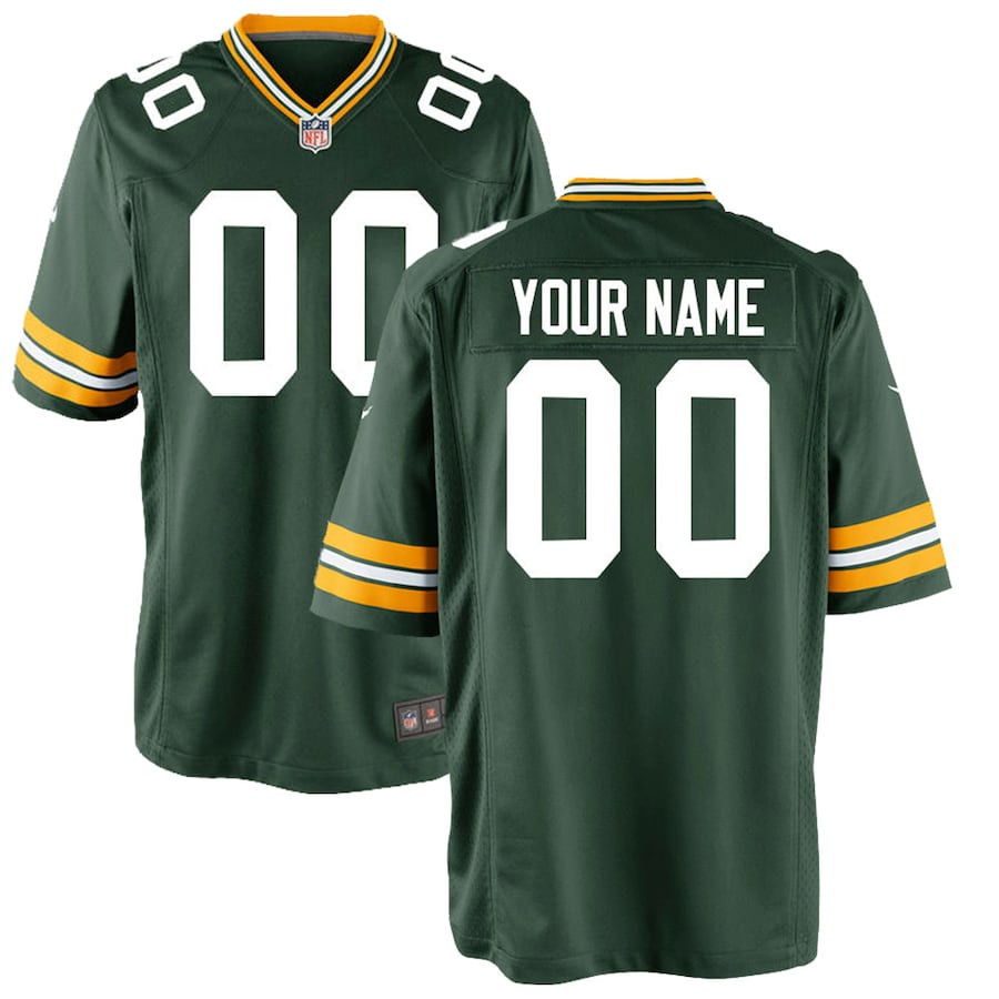 Green Bay Packers YOUTH Custom Game Jersey - Green JS2246 Saliibo