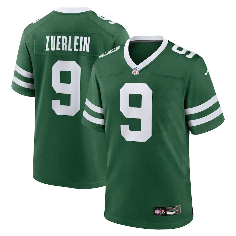 Greg Zuerlein 9 New York Jets Team Game Men Jersey - Legacy Green JS3767 Saliibo