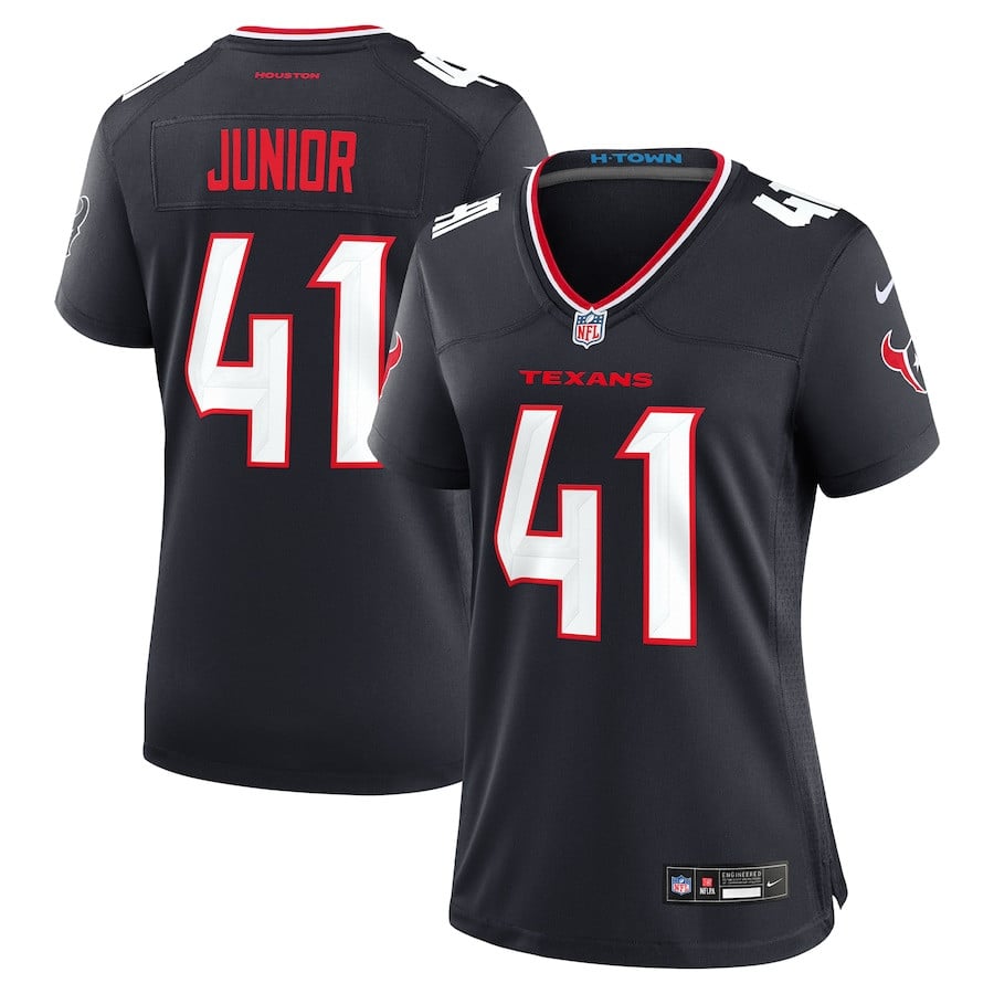Gregory Junior 41 Houston Texans Women's Team Game Jersey - Navy JS9967 Saliibo