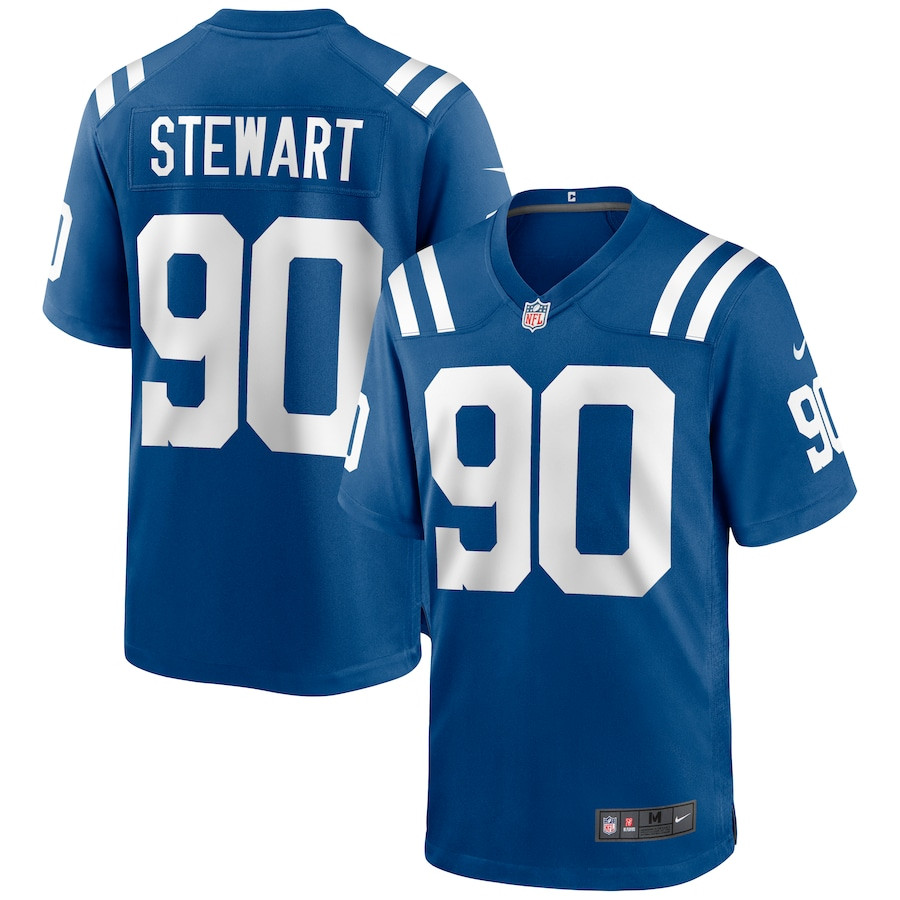 Grover Stewart 90 Indianapolis Colts Men Game Jersey - Royal JS8646 Saliibo