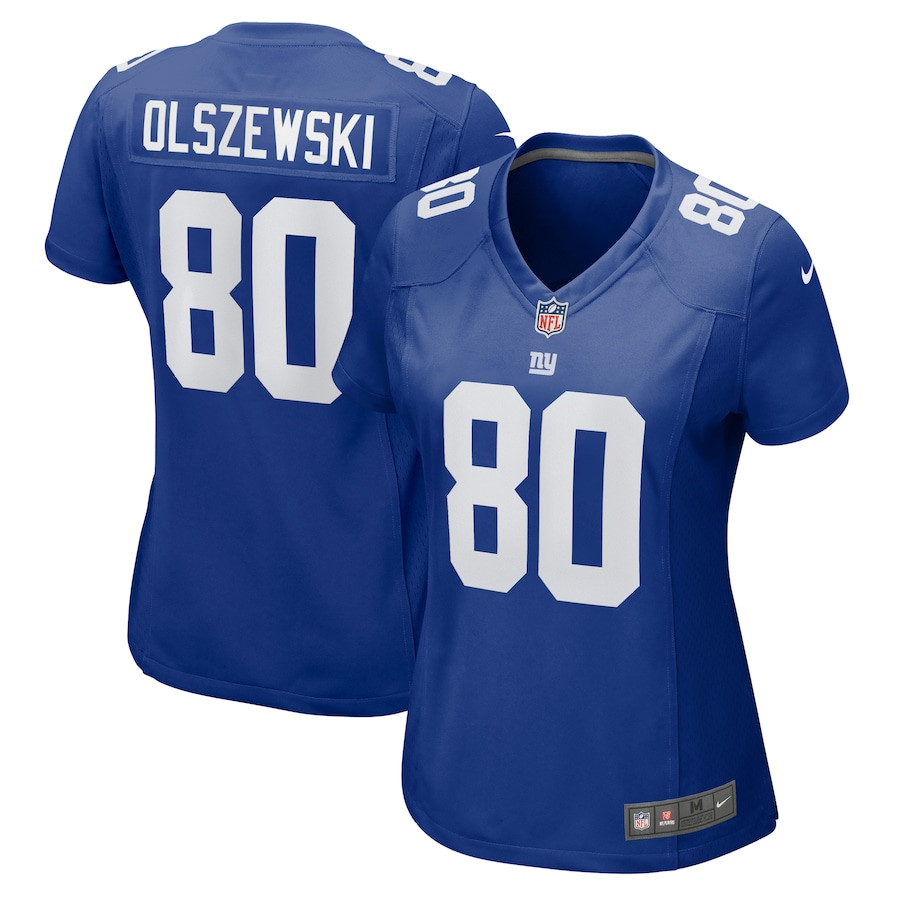 Gunner Olszewski 80 New York Giants Women's Game Jersey - Royal JS8467 Saliibo