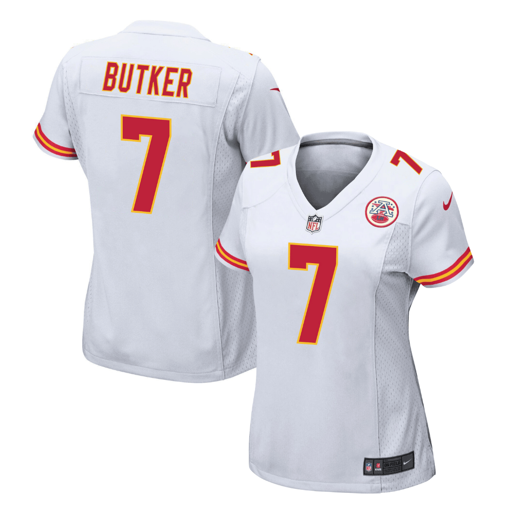 Harrison Butker 7 Kansas City Chiefs Game Women Jersey - White JS7802 Saliibo