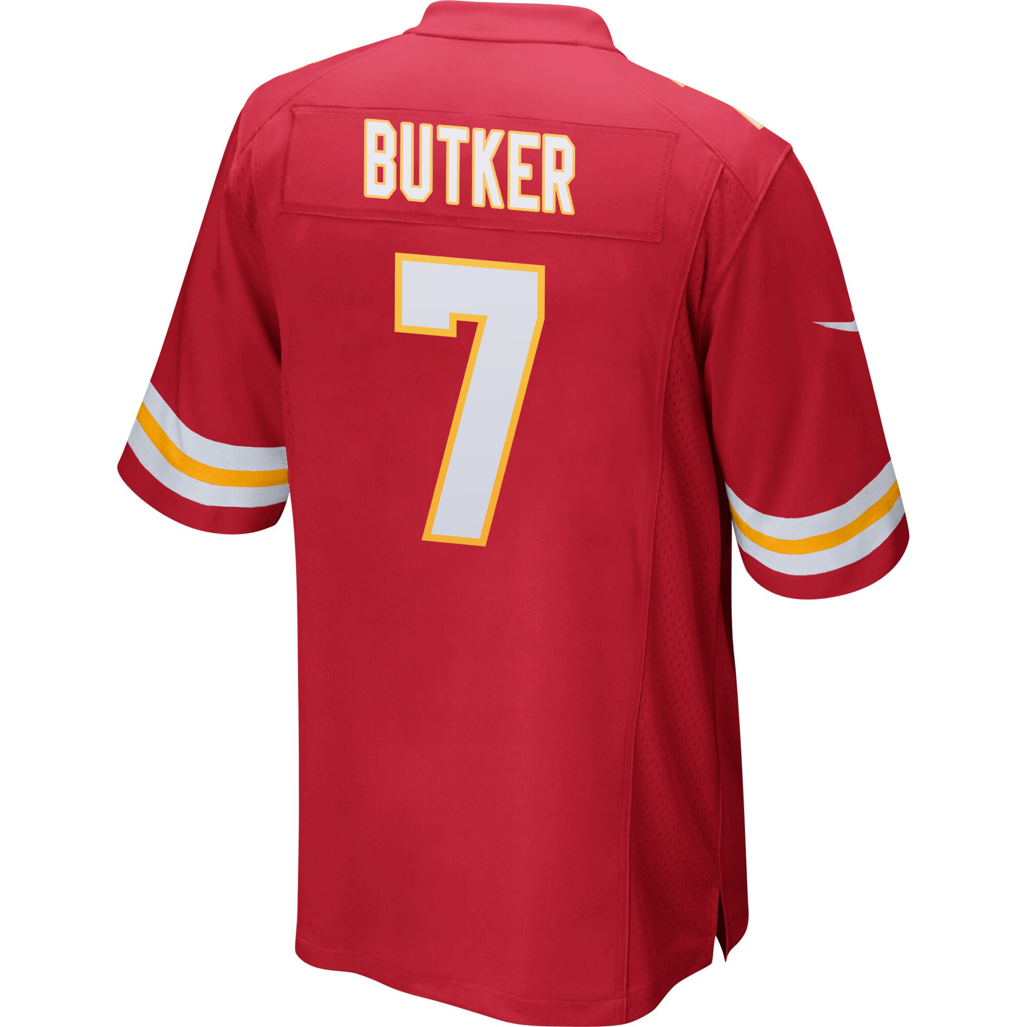 Harrison Butker 7 Kansas City Chiefs Super Bowl LVIII Patch Game Men Jersey - Red JS5255 Saliibo - Image 3
