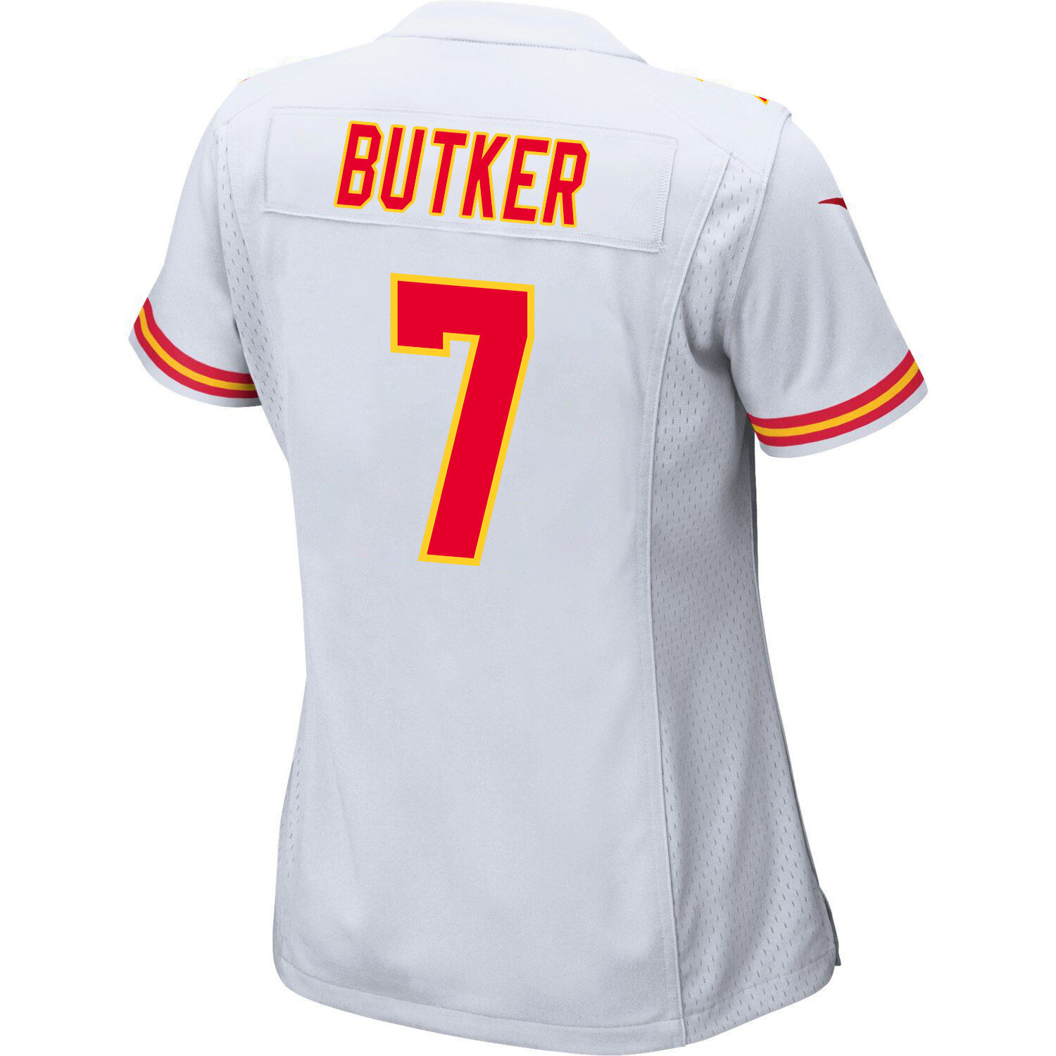Harrison Butker 7 Kansas City Chiefs Super Bowl LVIII Patch Game Women Jersey - White JS8795 Saliibo - Image 3