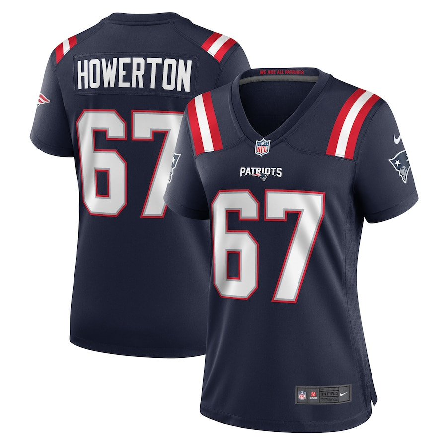 Hayden Howerton 67 New England Patriots Women Home Game Jersey - Navy JS8934 Saliibo