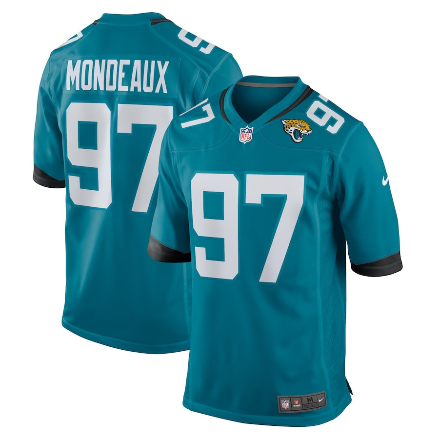 Henry Mondeaux 97 Jacksonville Jaguars Game Men Jersey - Teal JS5027 Saliibo