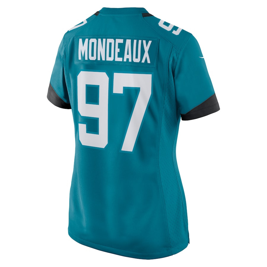 Henry Mondeaux 97 Jacksonville Jaguars Women Game Jersey - Teal JS8656 Saliibo - Image 3
