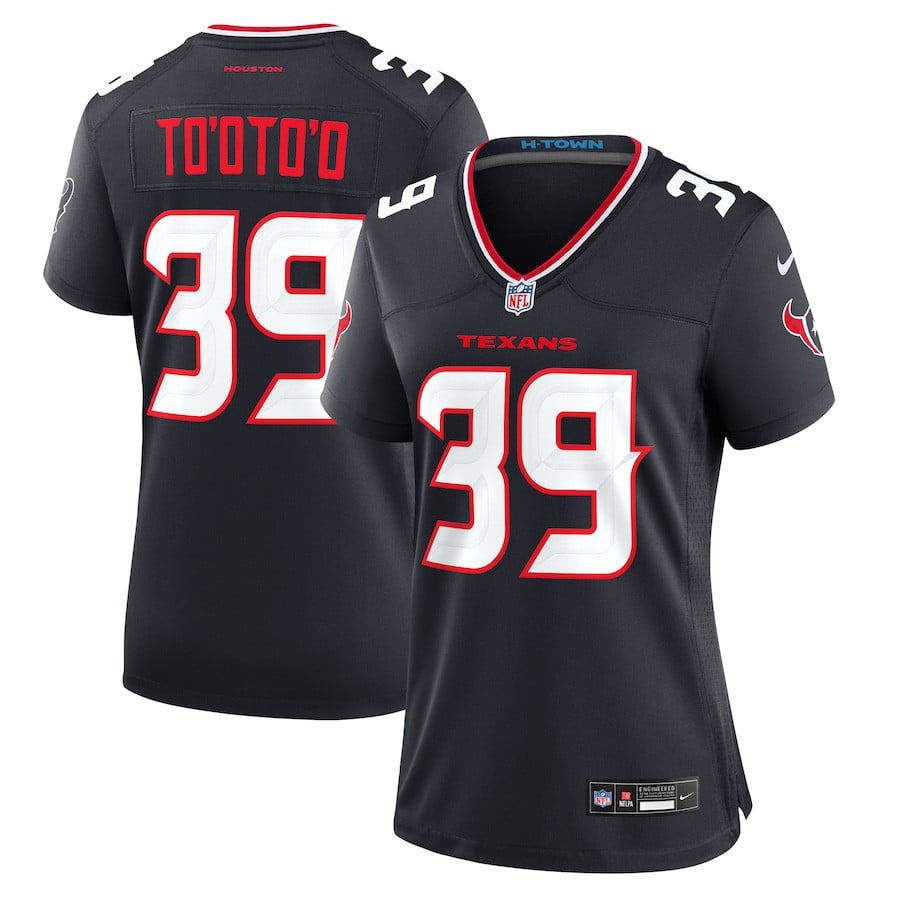 Henry To'oto'o 39 Houston Texans Women's Team Game Jersey - Navy JS9356 Saliibo