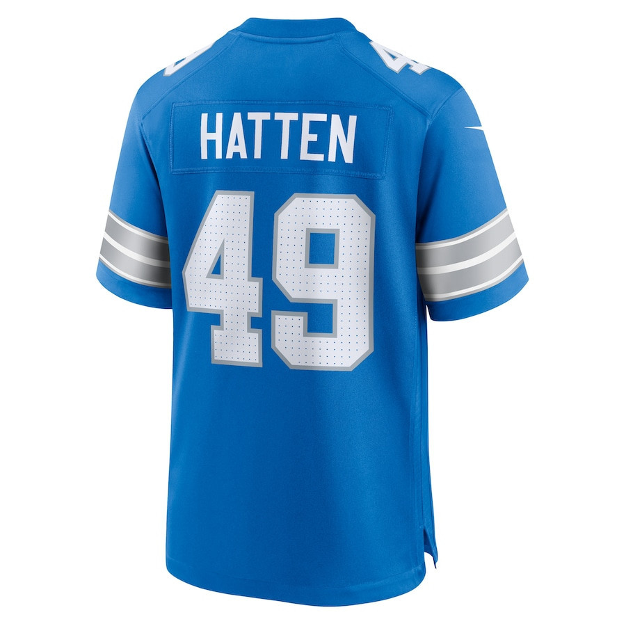 Hogan Hatten #49 Detroit Lions Super Bowl LIX YOUTH Jersey - Blue JS1632 Saliibo - Image 3