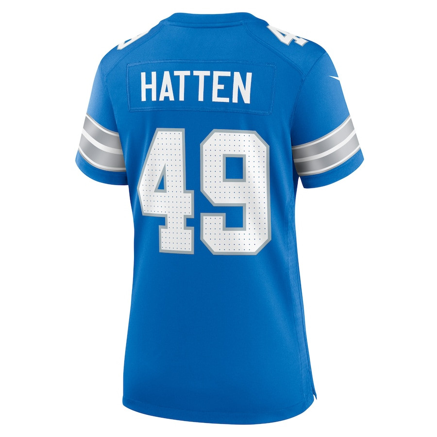 Hogan Hatten 49 Detroit Lions Women's Game Jersey - Blue JS1373 Saliibo - Image 3