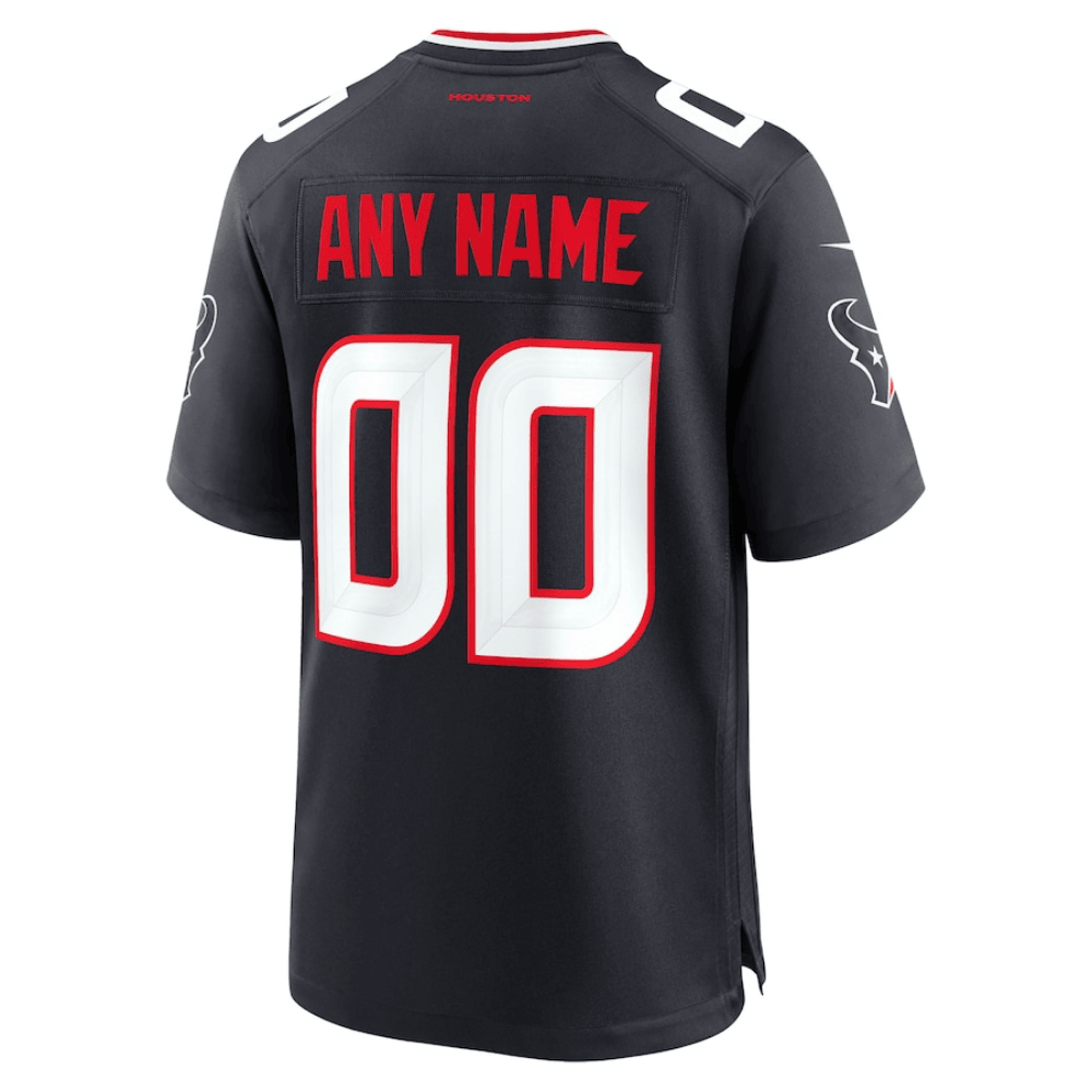 Houston Texans AFC Championship Patch Game Men Custom Jersey - Navy JS3192 Saliibo - Image 3