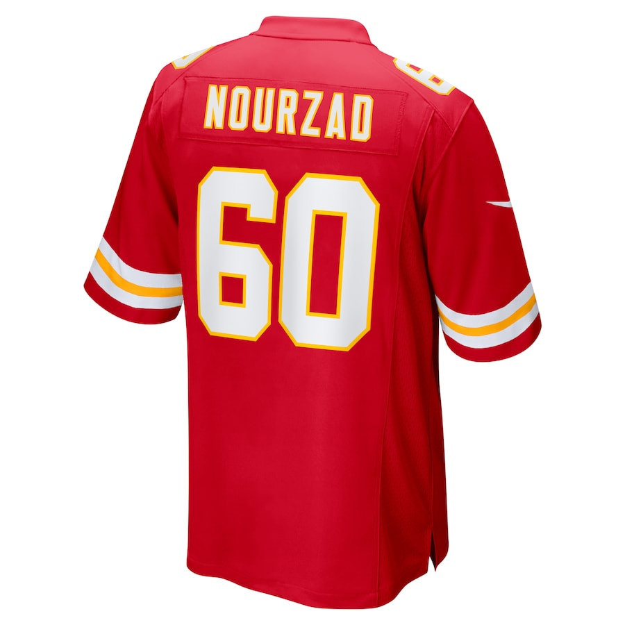 Hunter Nourzad #60 Kansas City Chiefs Super Bowl LIX Jersey - Men's - Red JS9132 Saliibo - Image 3