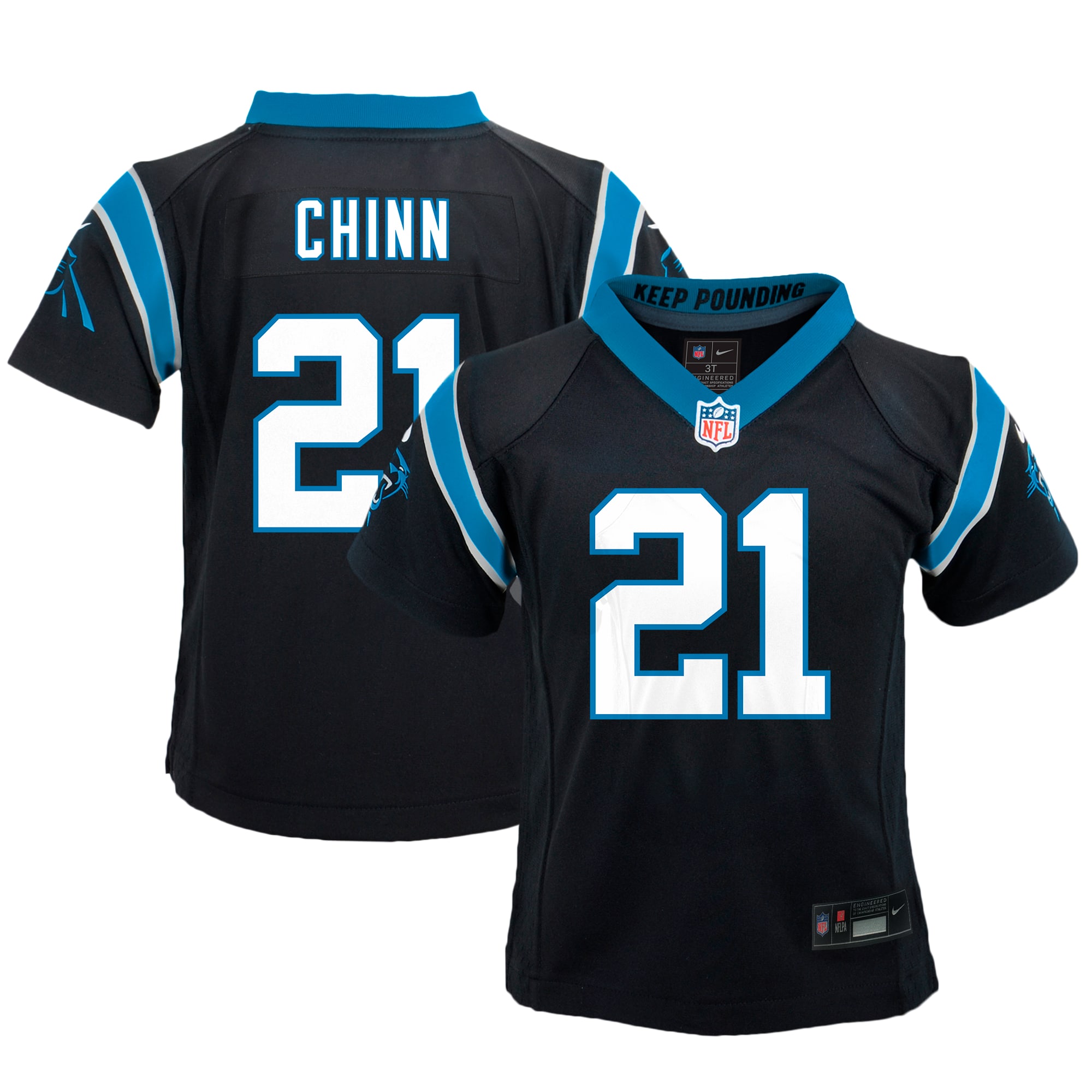 Infant Carolina Panthers Jeremy Chinn Black Game Jersey JS7037 Saliibo