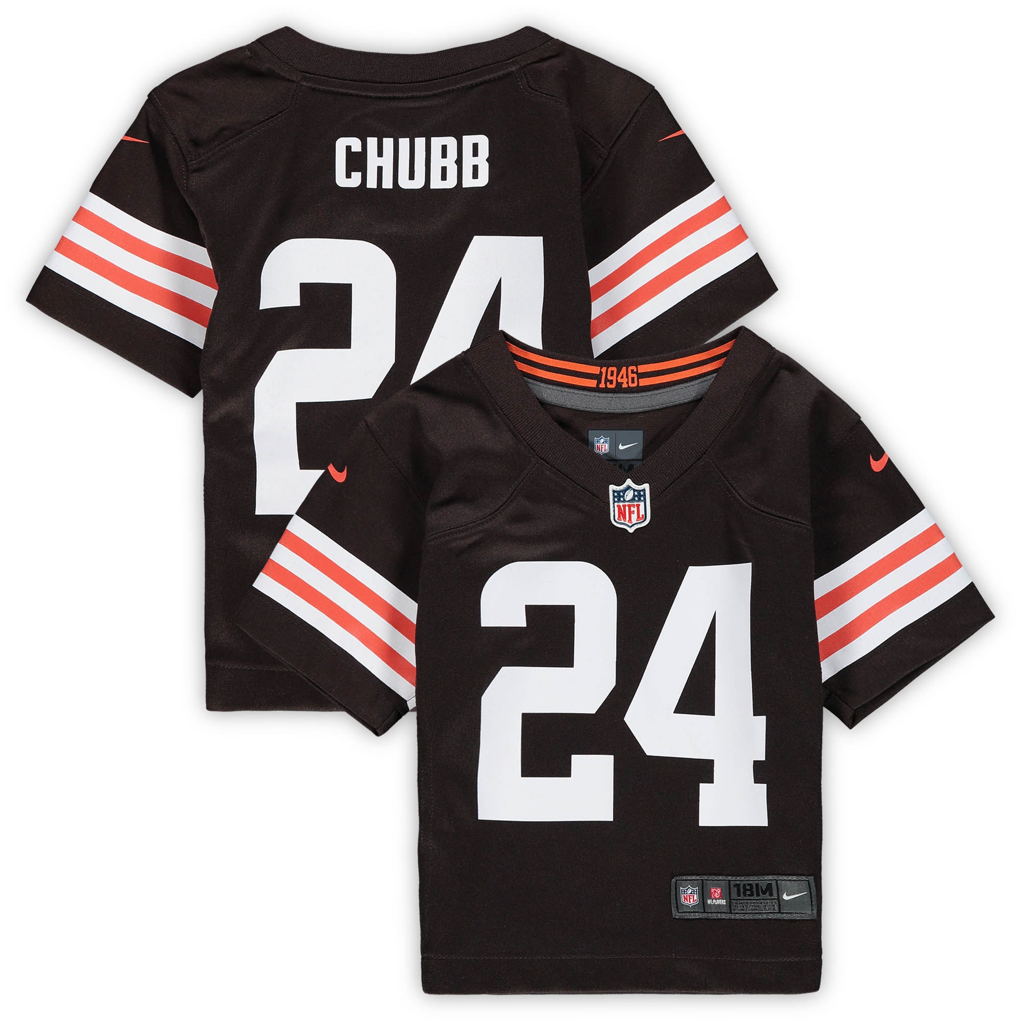 Infant Cleveland Browns Nick Chubb Brown Game Jersey JS5215 Saliibo